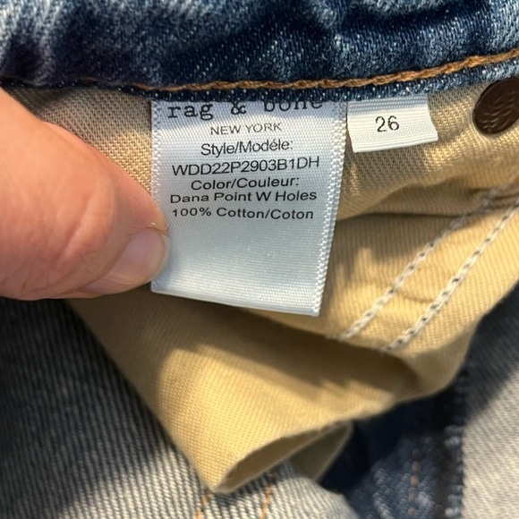 Rag & Bone Nina Cigarette Dana Point Distressed Denim High Rise Jeans 26 - Picture 13 of 15